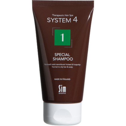Sim System4 1 Special Shampoo - terapeuttinen shampoo rasvoittuvalle ja hilseilevälle hiuspohjalle 75 ml (matkakoko)