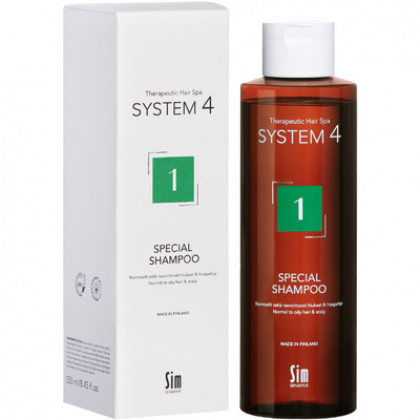 Sim System4 1 Special Shampoo - terapeuttinen shampoo rasvoittuvalle ja hilseilevälle hiuspohjalle 250 ml
