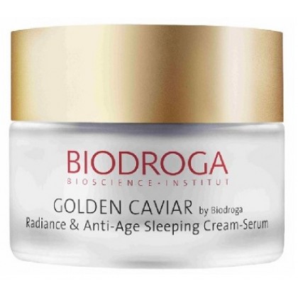 BIODROGA Golden Caviar Radiance & Anti-Age Sleeping Cream-Serum - yövoide 50 ml