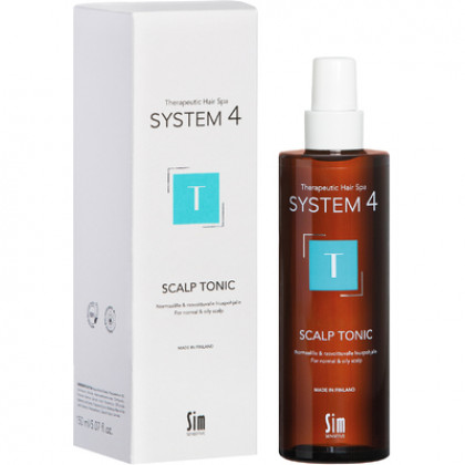 Sim System4 T Scalp Tonic - hiuspohjan pintaverenkiertoa stimuloiva hoitoneste rasvoittuvalle hiuspohjalle 150 ml