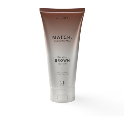 SensiDO Match Beautiful Brown (Natural) - sävyttävä hiusnaamio 200 ml - viileä tummanruskea