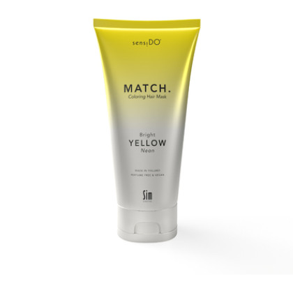 UUTTA: SensiDO Match Bright Yellow (Neon) - sävyttävä hiusnaamio 200 ml, neon keltainen sävy