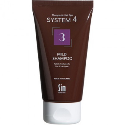 Sim System4  3 Mild Shampoo - mieto erikoisshampoo hilseen ehkäisyyn 75 ml (matkakoko)