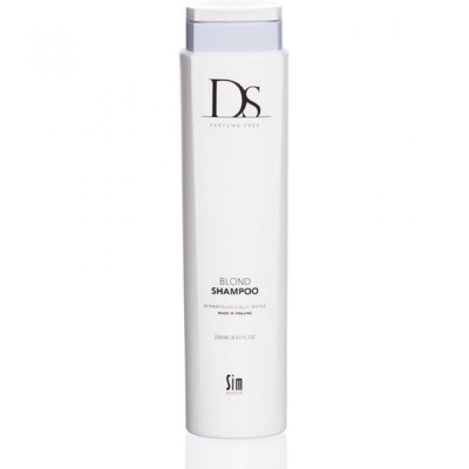Sim DS Blond Shampoo - hajusteeton shampoo vaaleille ja harmaille hiuksille 250 ml