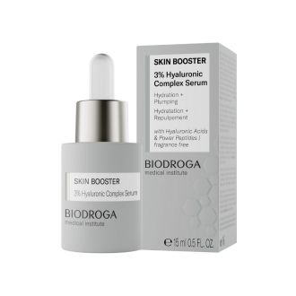BIODROGA Skin Booster 3% Hyaluronic Complex Serum - kosteuttava ja kimmoisuutta lisäävä hyaluronihapposeerumi 15 ml (UUTTA)