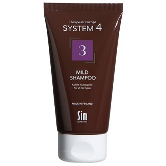 Sim System4  3 Mild Shampoo - mieto erikoisshampoo hilseen ehkäisyyn 75 ml (matkakoko)